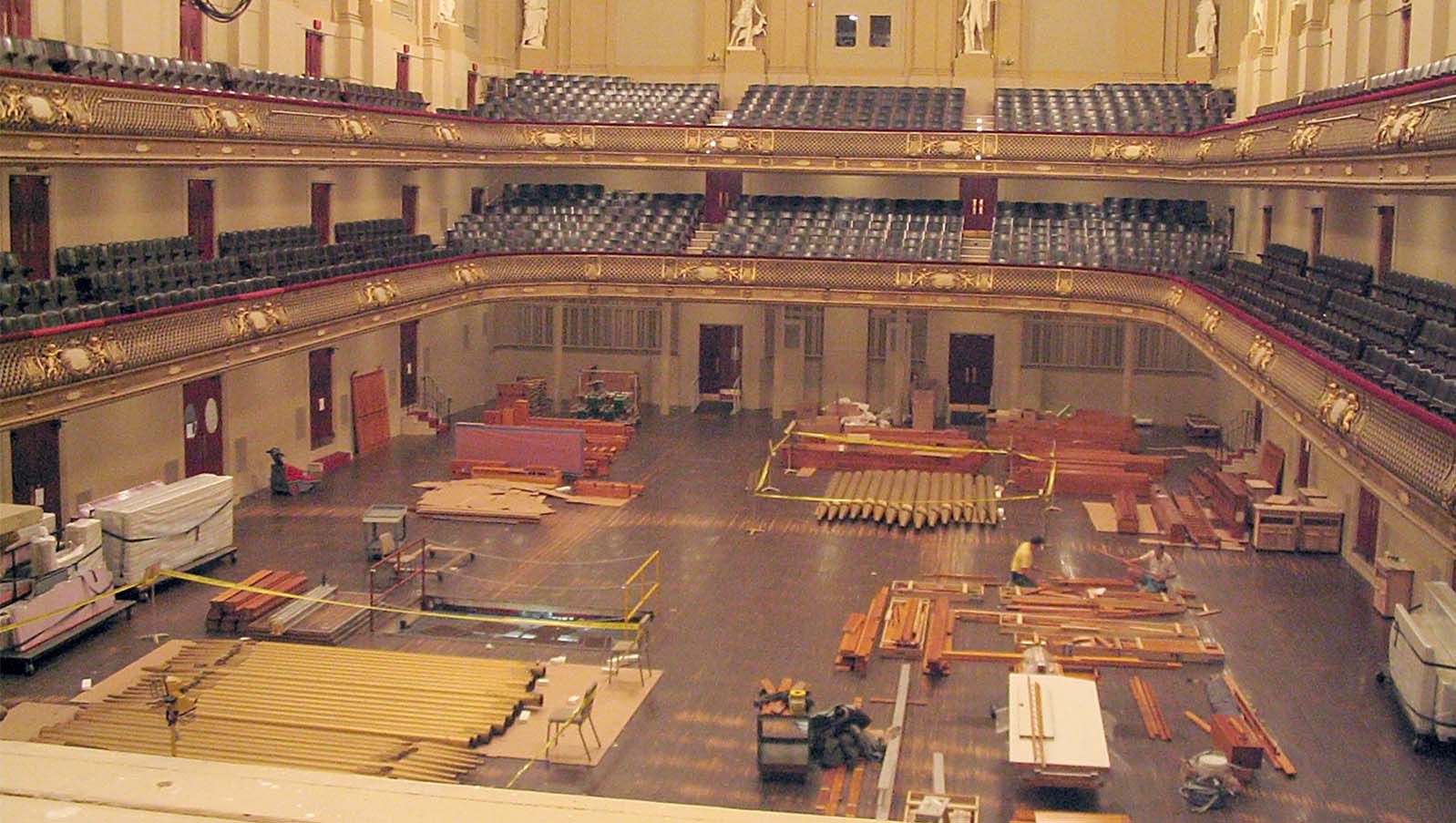 Boston Symphony Hall during renovation