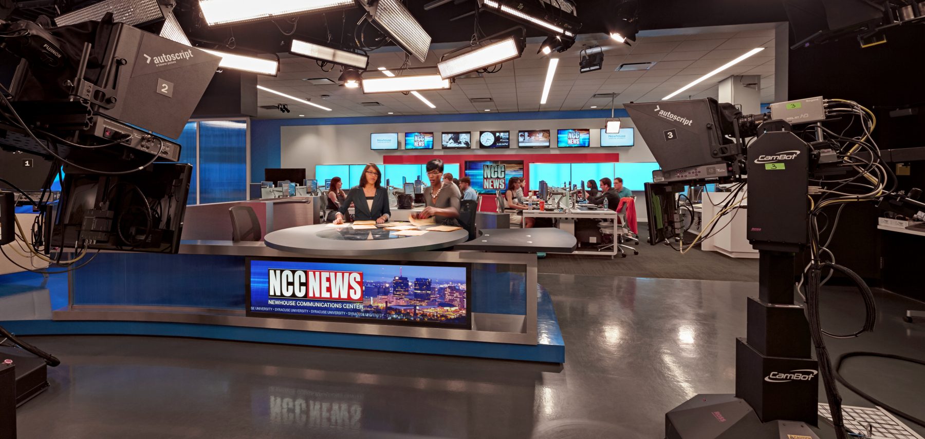 Syracuse Newhouse Studios News production room
