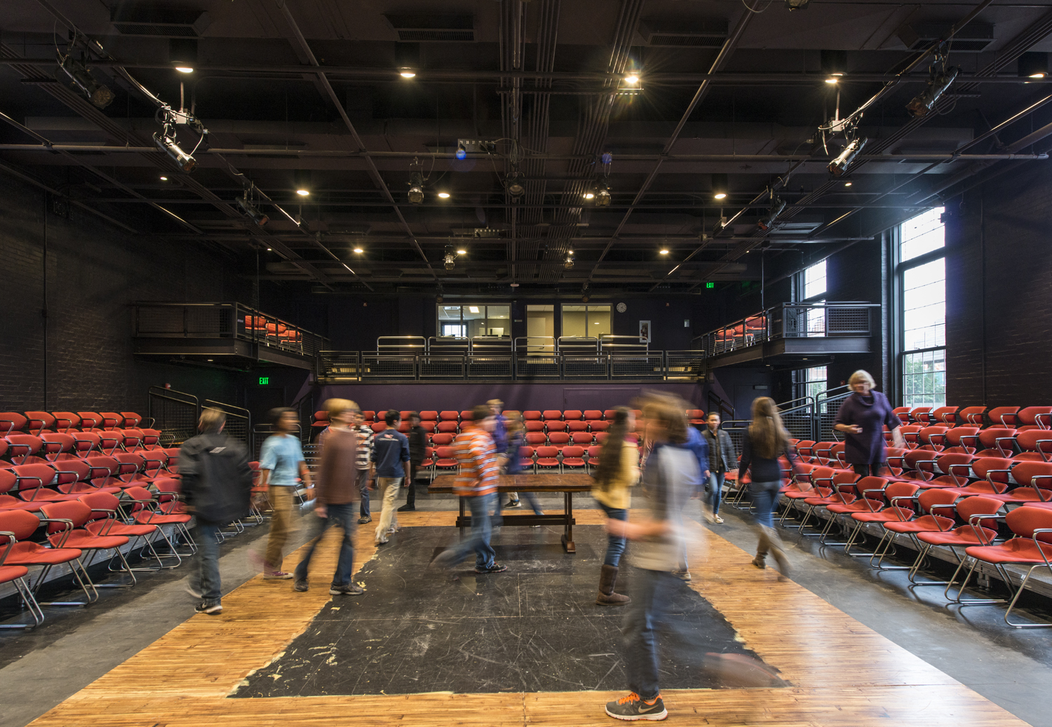 Wheeler School Theater Gilder Center for the Arts. Students rehearse a play