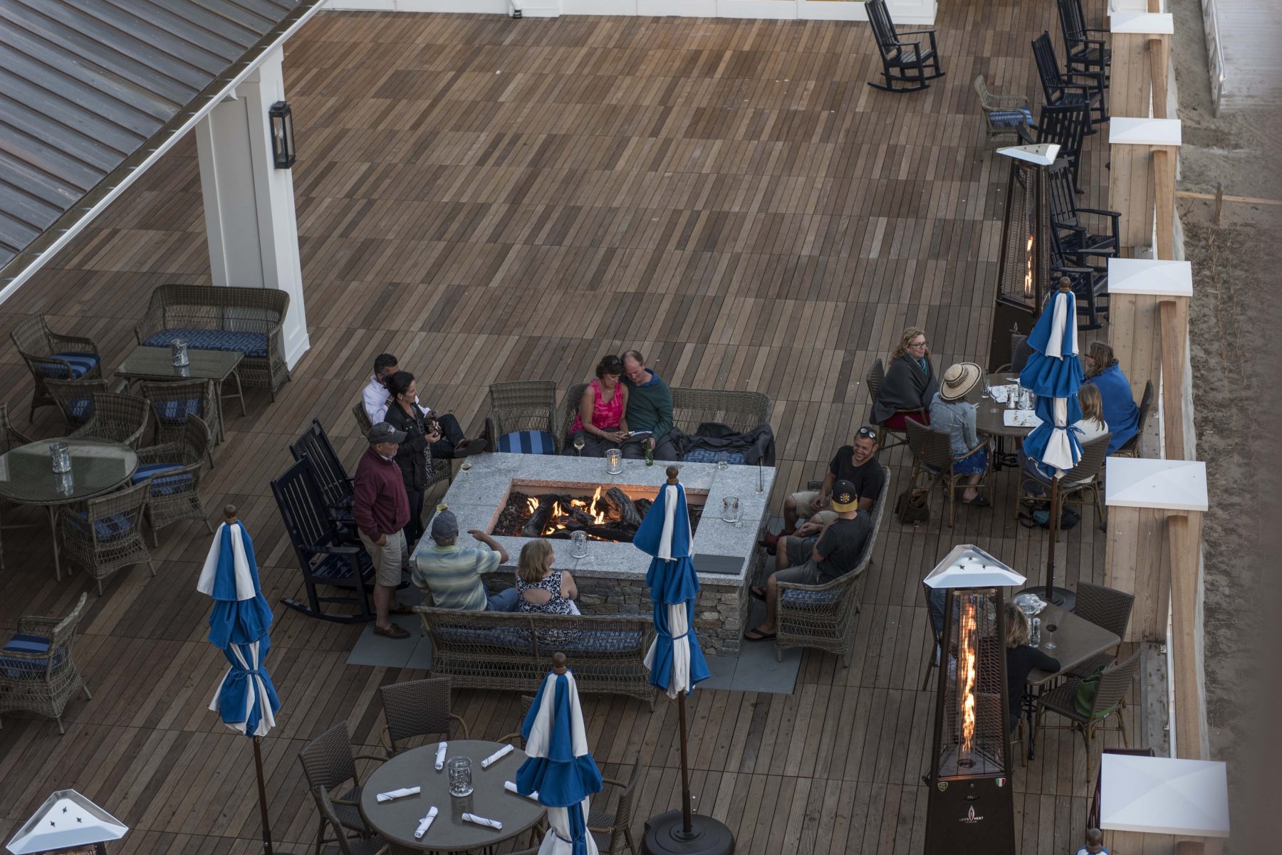 Beauport Hotel Patio with fire pit