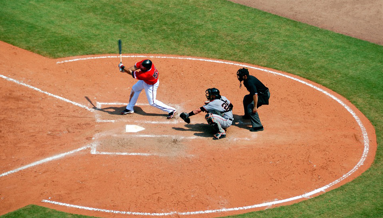 Baseball Batter Swinging