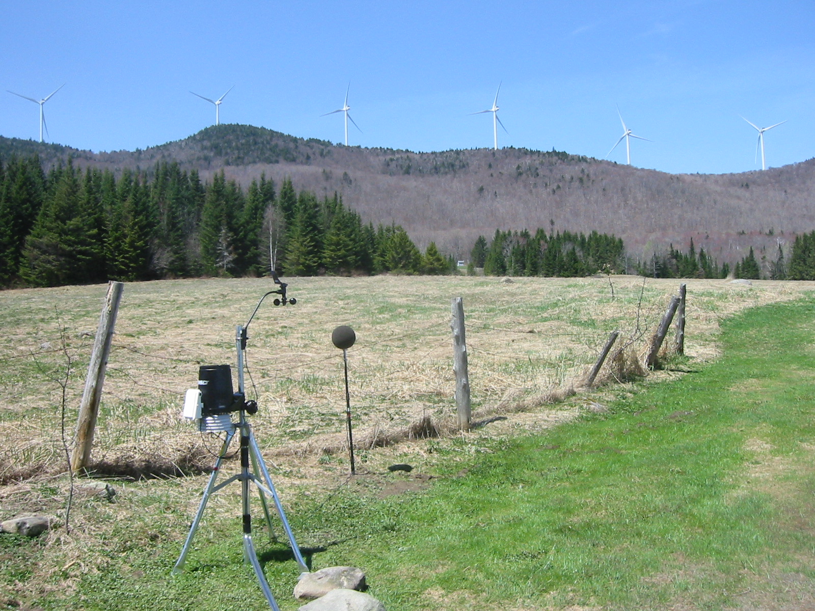 Vt Dept Public Services Wind Farm, sound measurement equipment