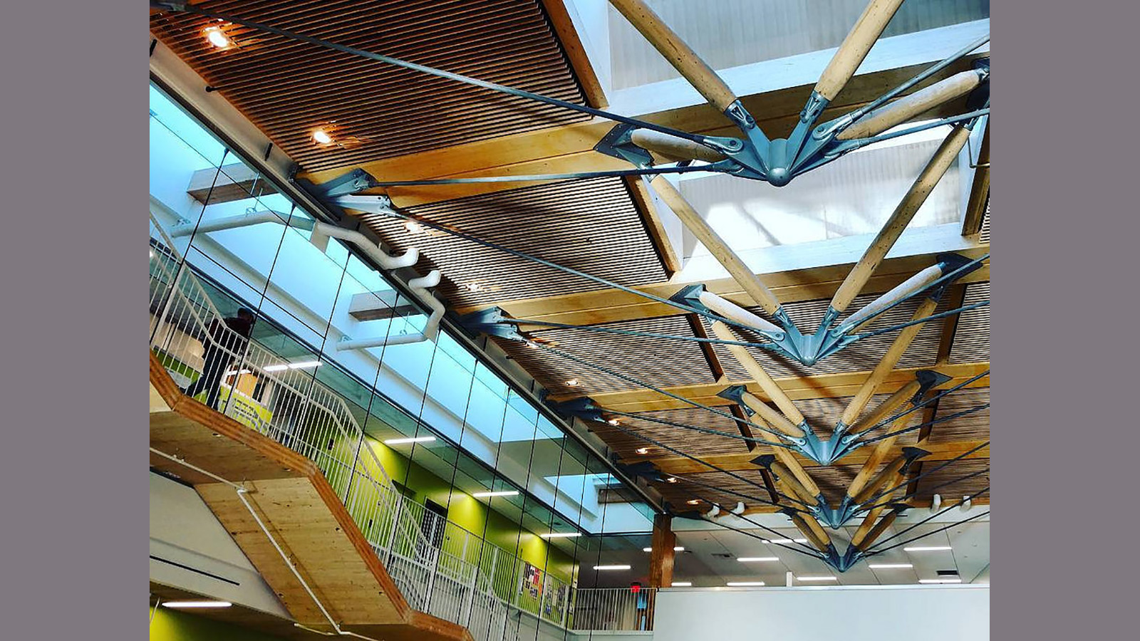 UMass Amherst Olver Design Building ceiling