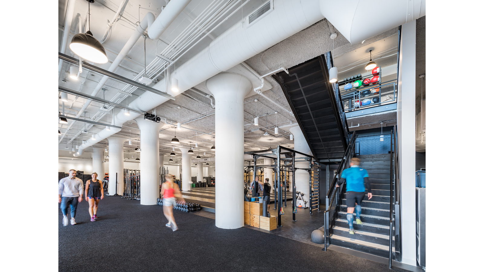 Reebok Headquarters Boston, basement weight room