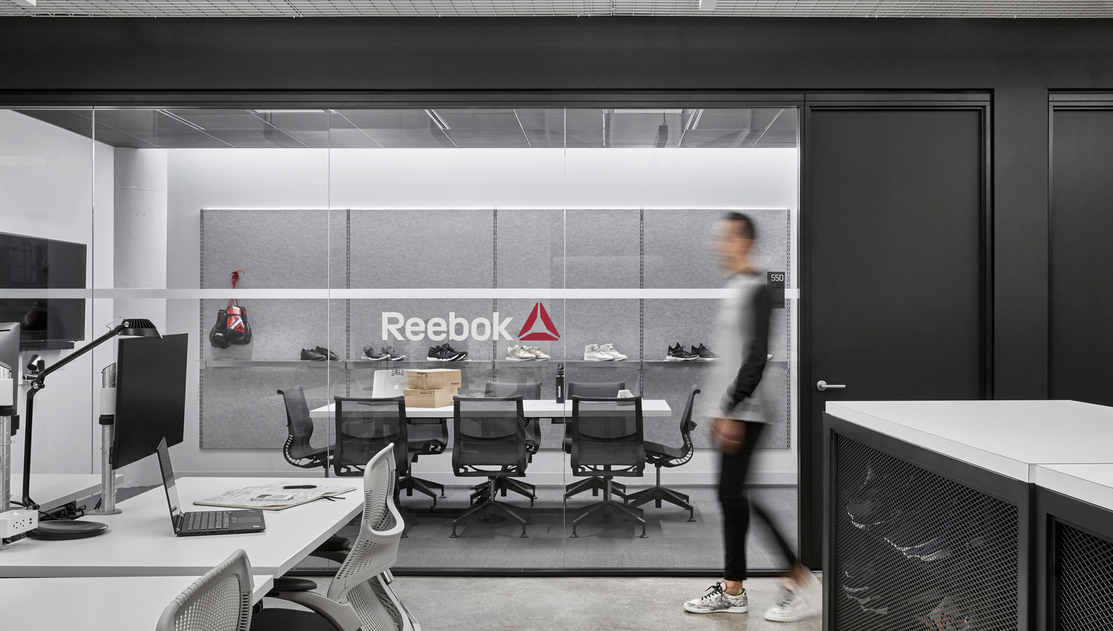 Reebok Headquarters Boston, conference room near workstations