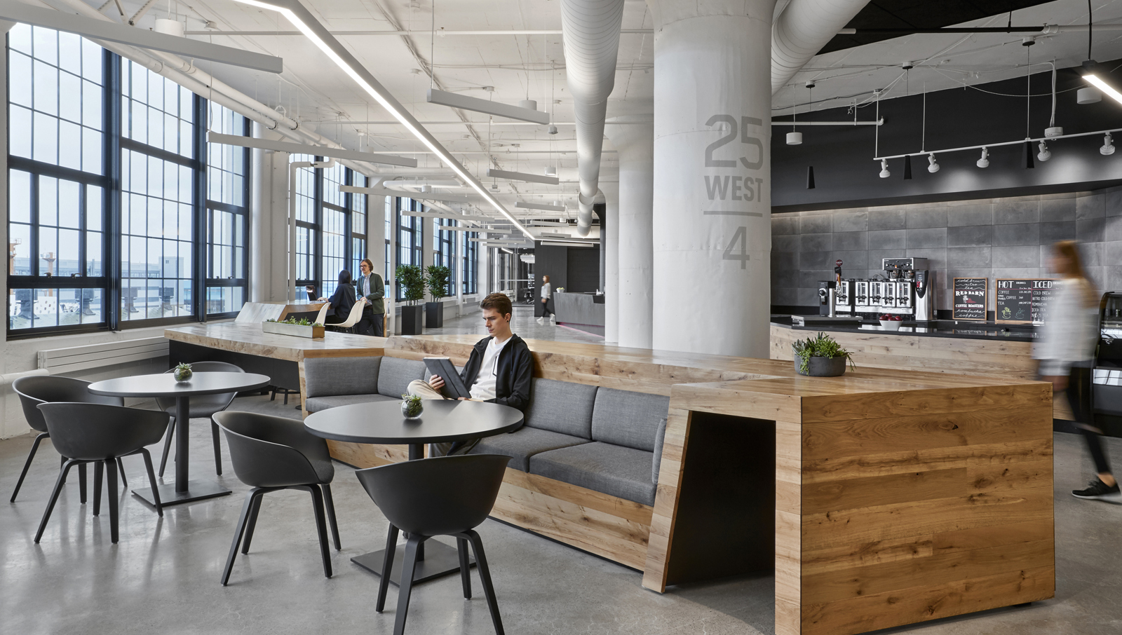 Reebok Headquarters Boston, coffee bar and lounge
