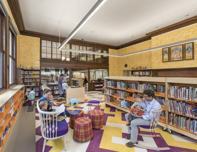 An image of the Boston Public library Jamaica Plain branch Children's reading room