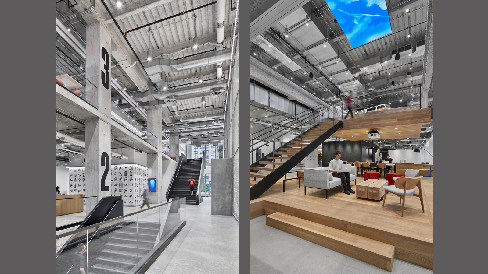 Nike Nyc Headquarters Stairs on multiple floors