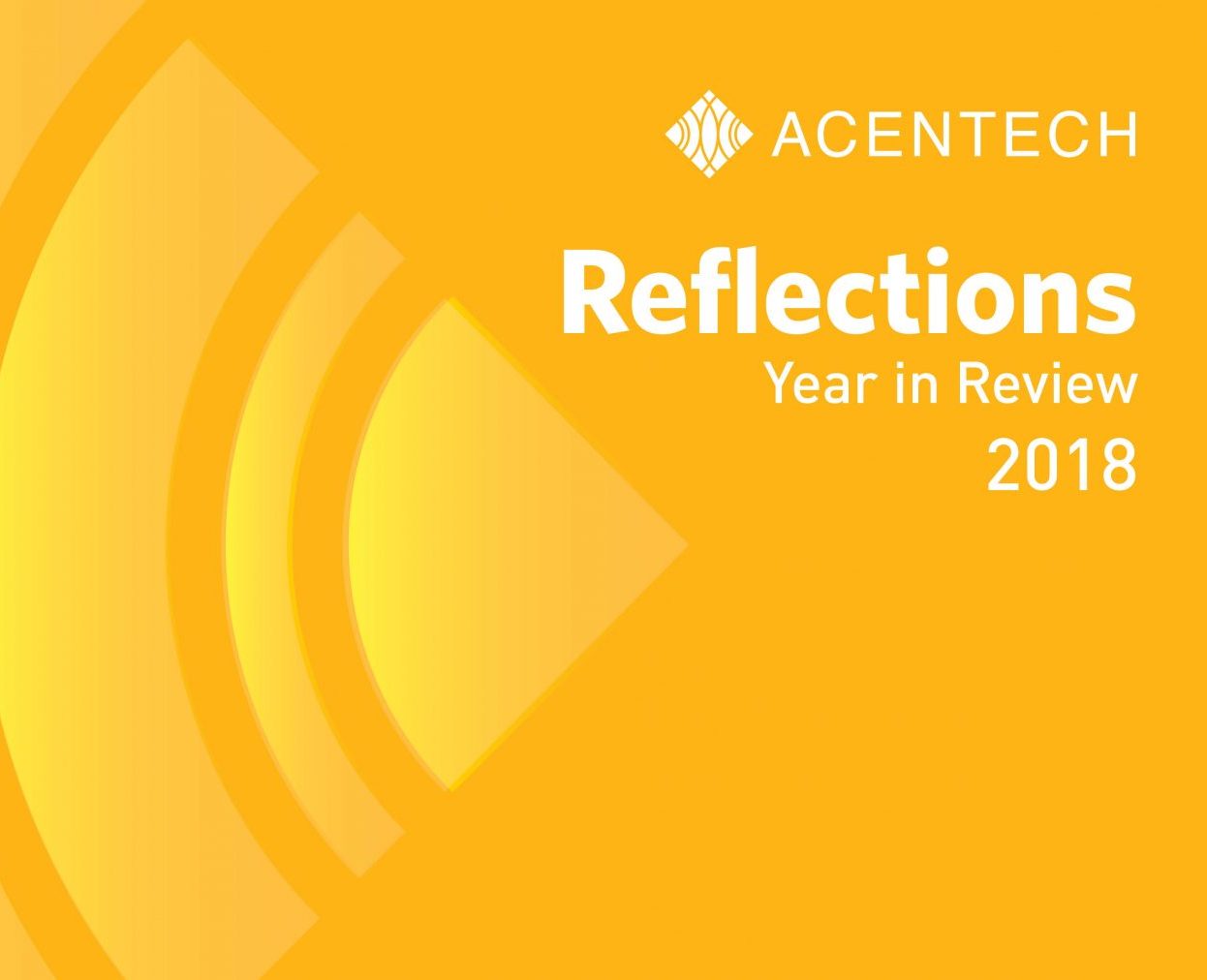 2018 Acentech Reflections Yearbook Cover in yellow