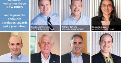 Acentech’s Continued Growth Spurs New Hires, Promotion, and Employee Accolades