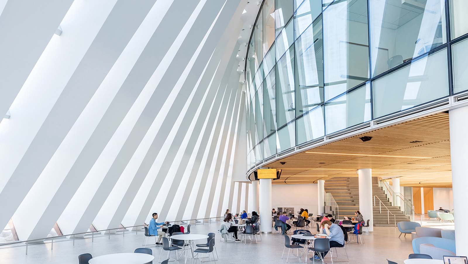 Umass Amherst Isenberg school of Management atrium