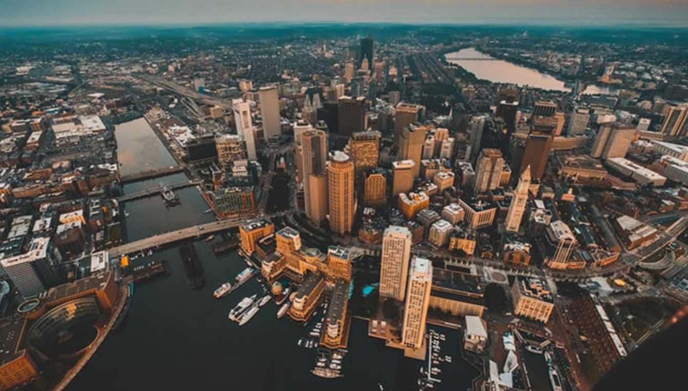 Aerial Shot Of Boston