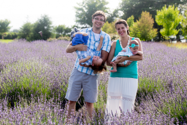 Bill Yoder with Wife and Two Kids