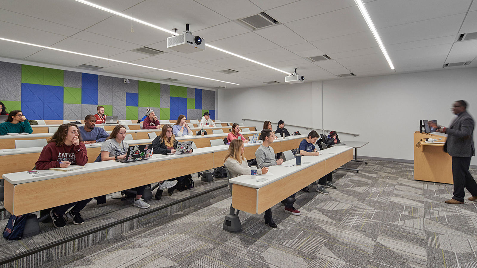 Eastern Connecticut State University Communications and Goddard Hall, classroom