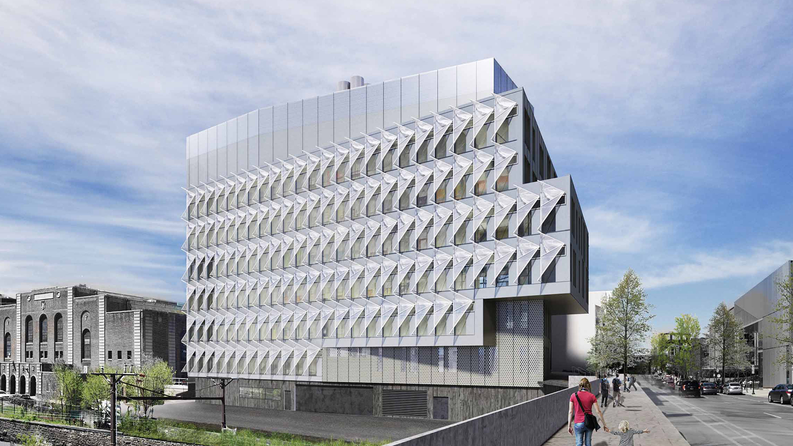 Upenn Vagelos Lab Exterior rendering of façade