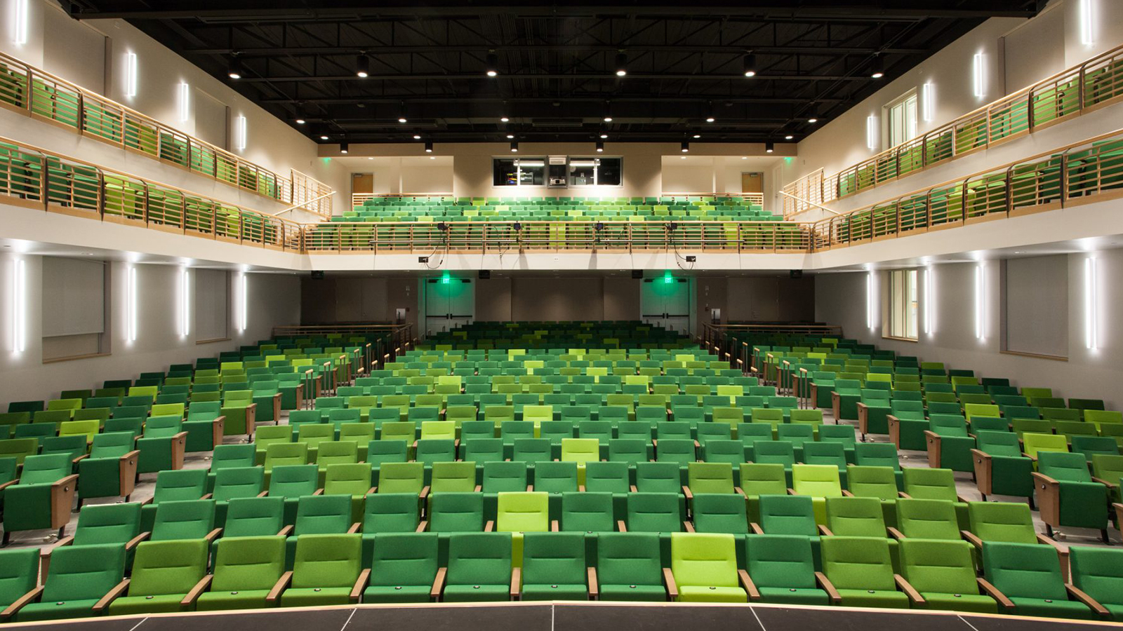 Deerfield Hess Center theater, green seats