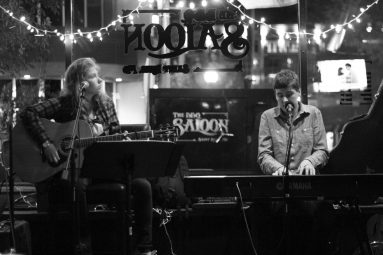 Josh Playing keyboard at the BBQ Saloon