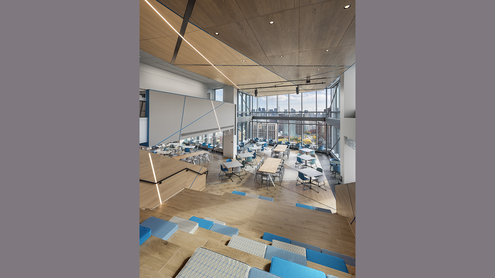 Akamai Atrium Presentation Space and dining area