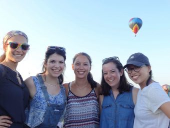 Allie with Friends Outside