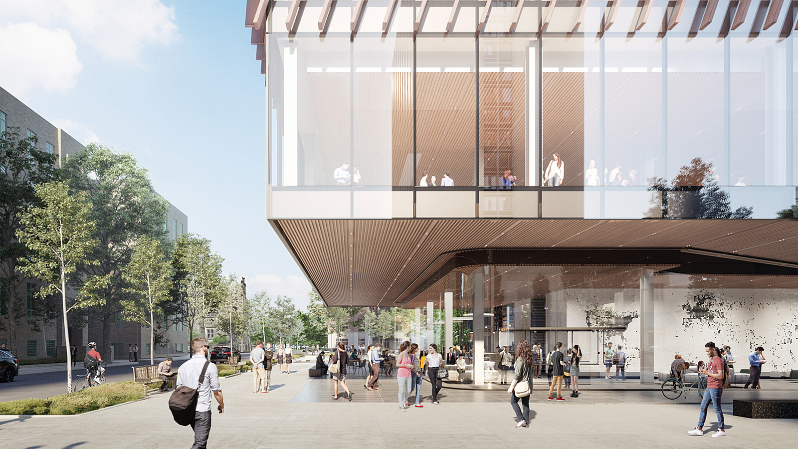 Bu Center For Computing And Data Science, exterior rendering