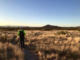 A photo of Colin Hiking