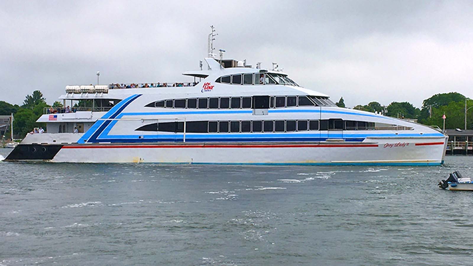 Grey Lady MV Ferry in water