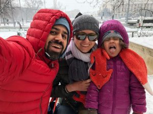 Ioana and Family in Snow