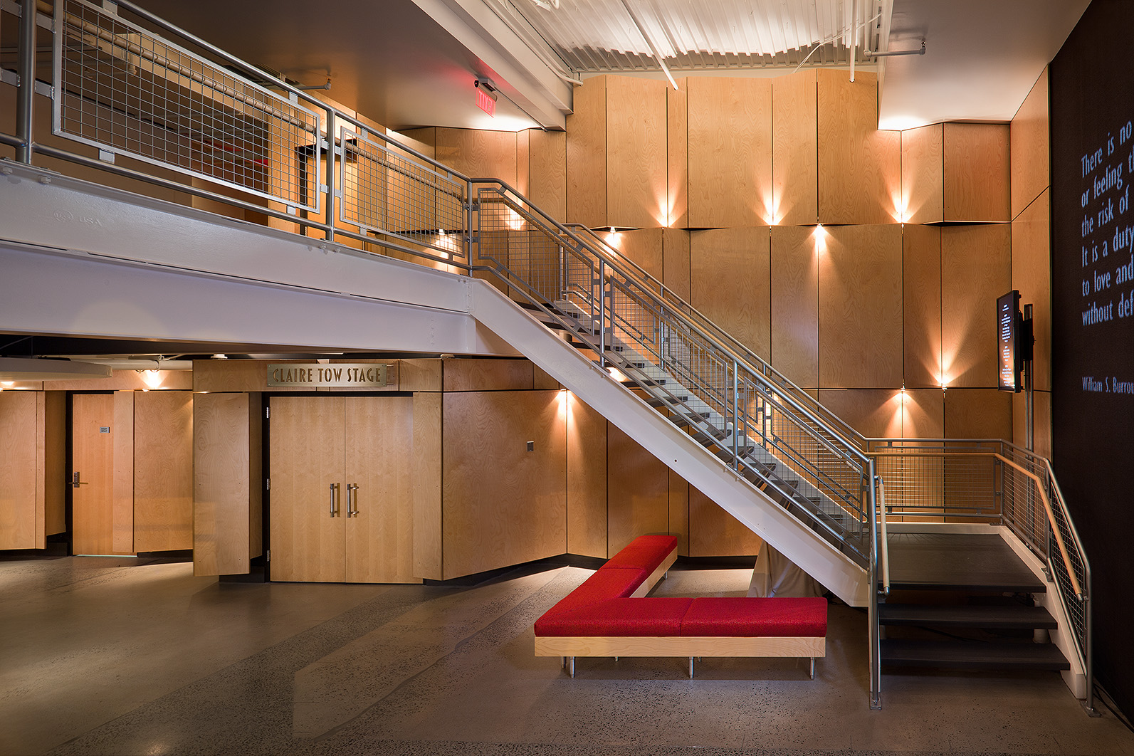 Long Wharf Theater Lobby and staircase