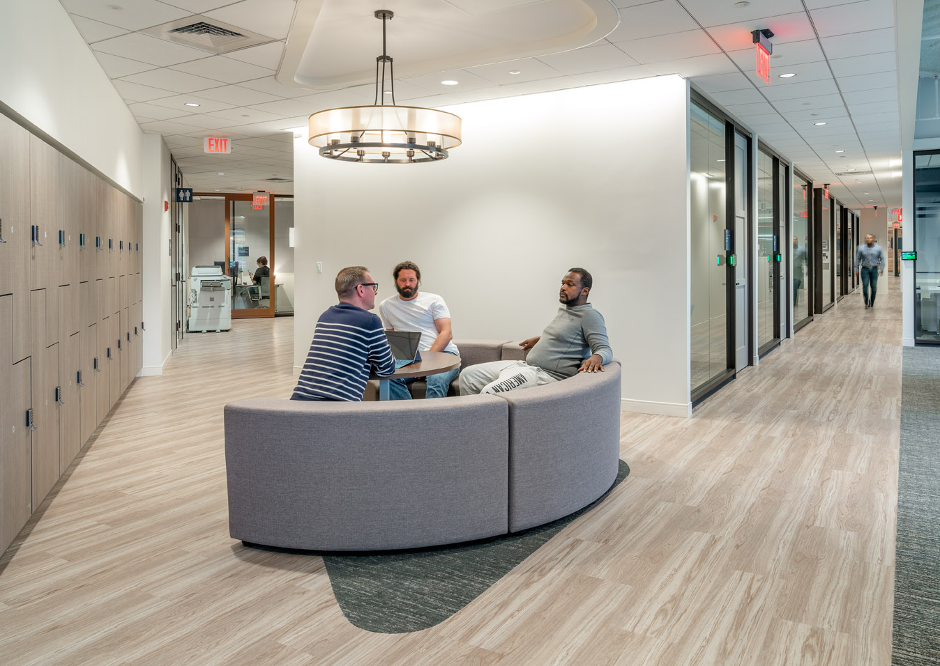 Home Base Clinic Common area in hallway