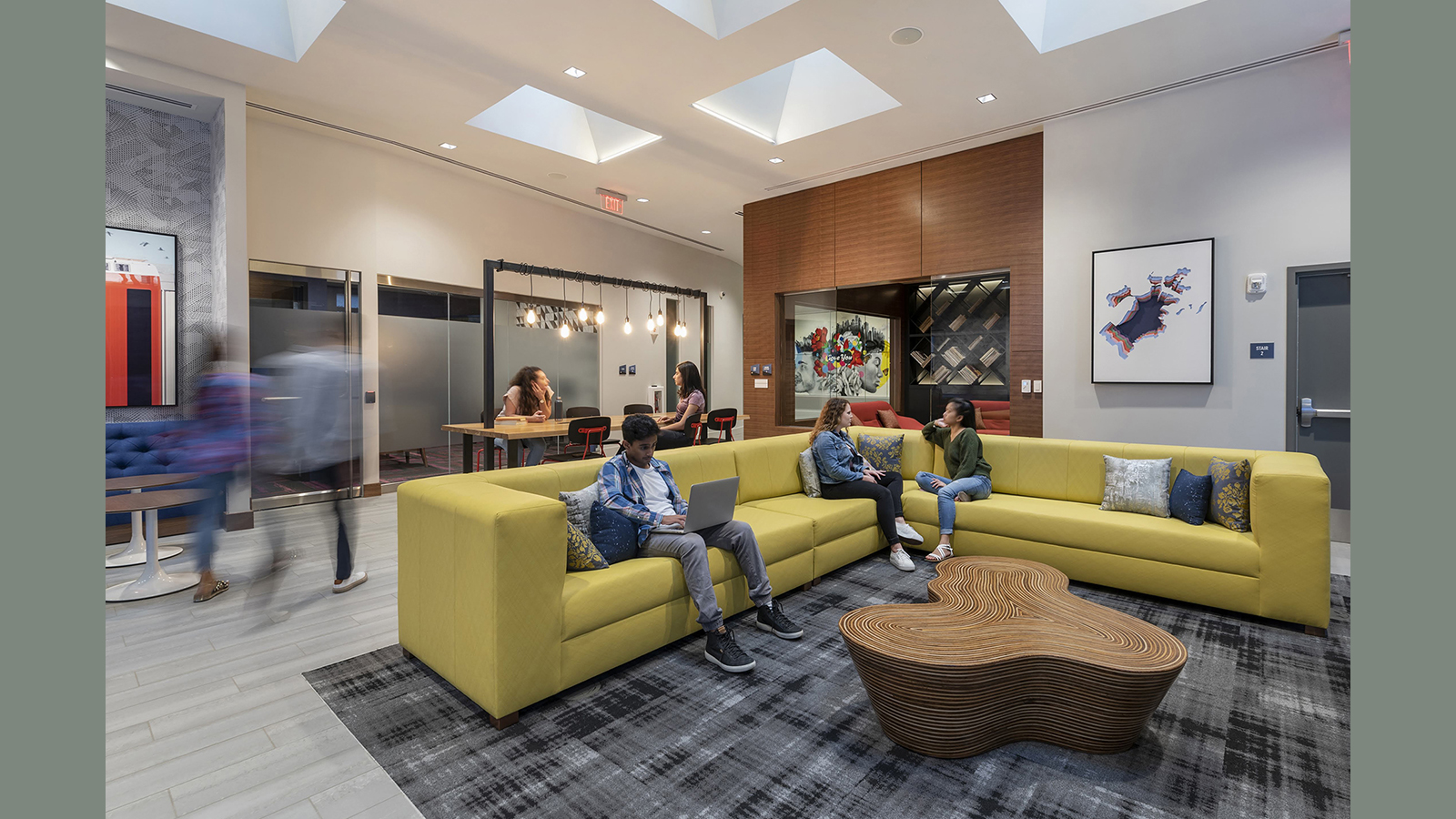 Northeastern University Lightview Apartments, common lounge area