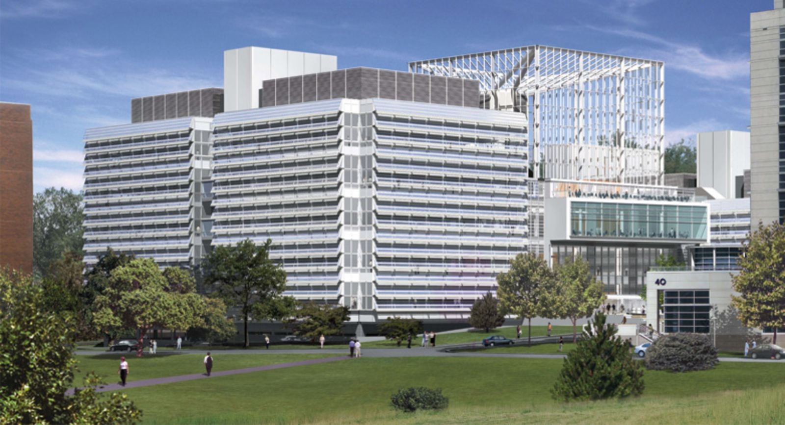 NIH national neuroscience research center exterior façade