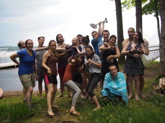 Bob Connick and friends at lake