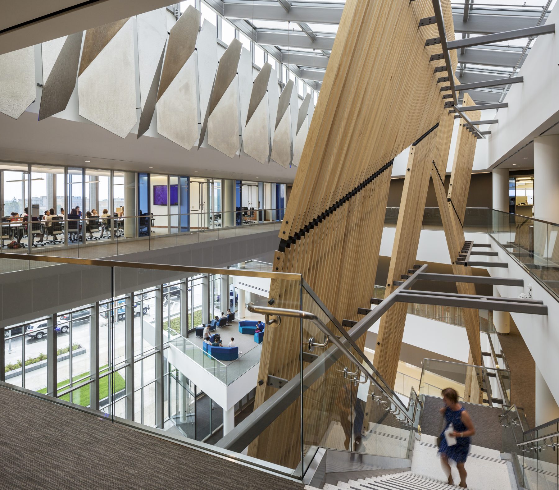 Umass Lowell University Crossing staircase