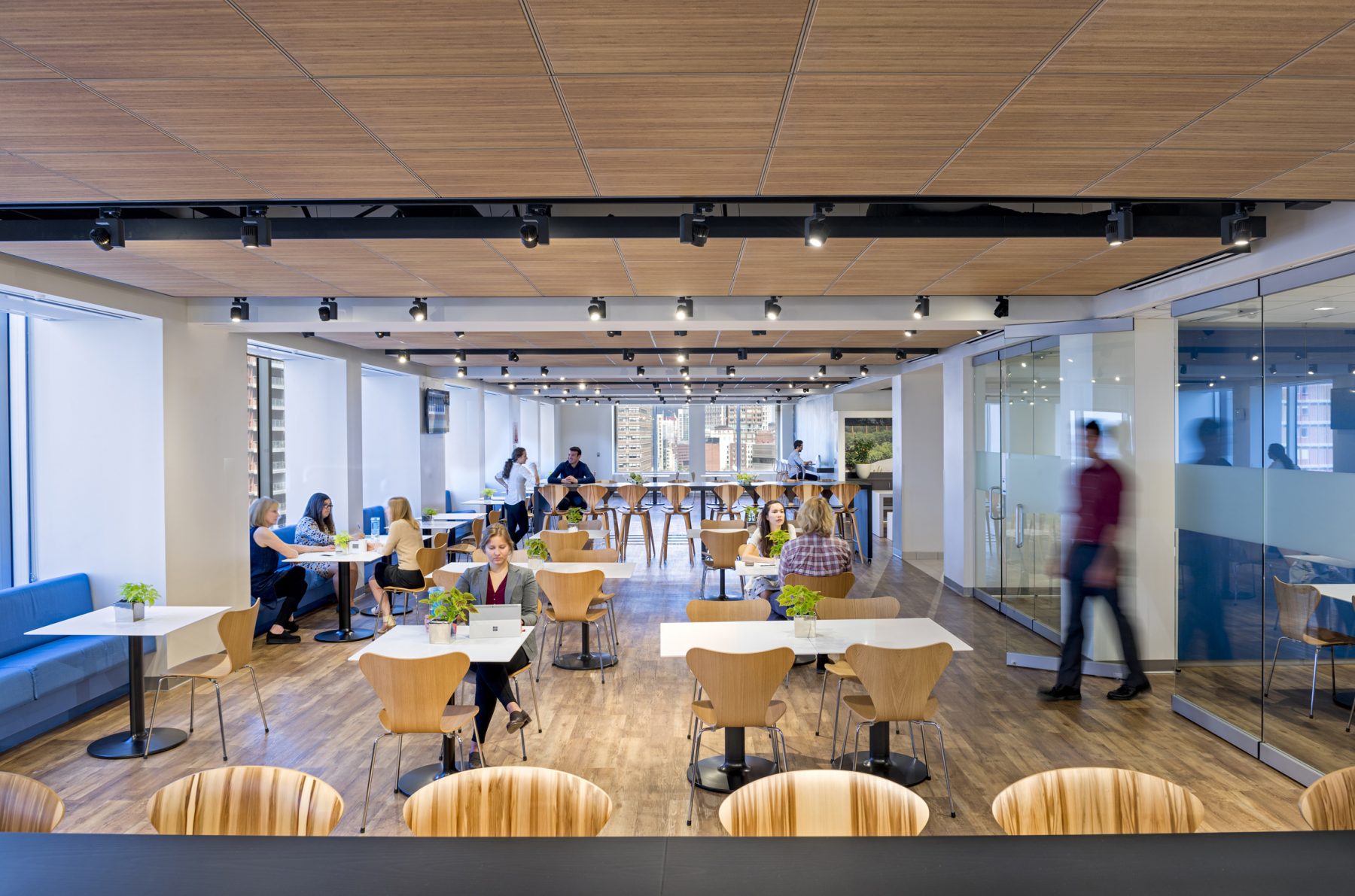 Blue Cross Blue Shield seating/dining area