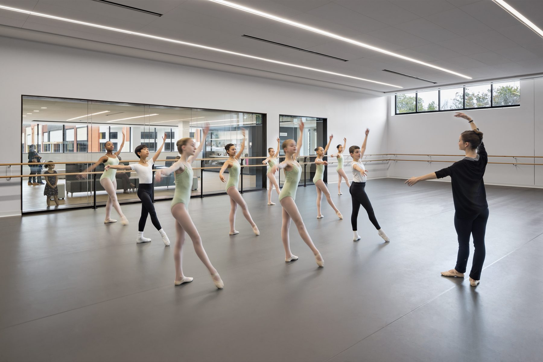 Boston Ballet School Interior Image of Students