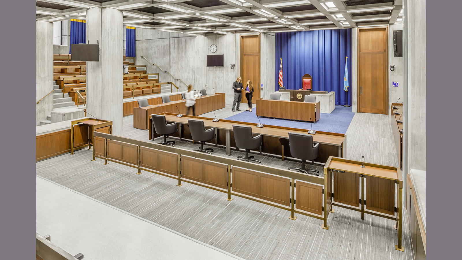 Boston City Hall Council Chamber a view from the corner