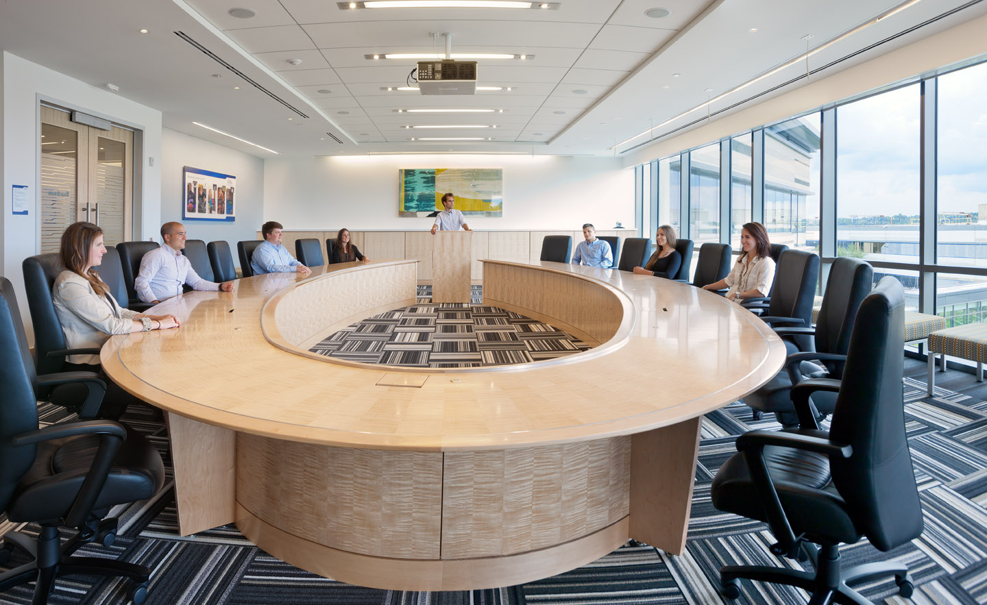 Boston Scientific Global Conference room with employees sitting around