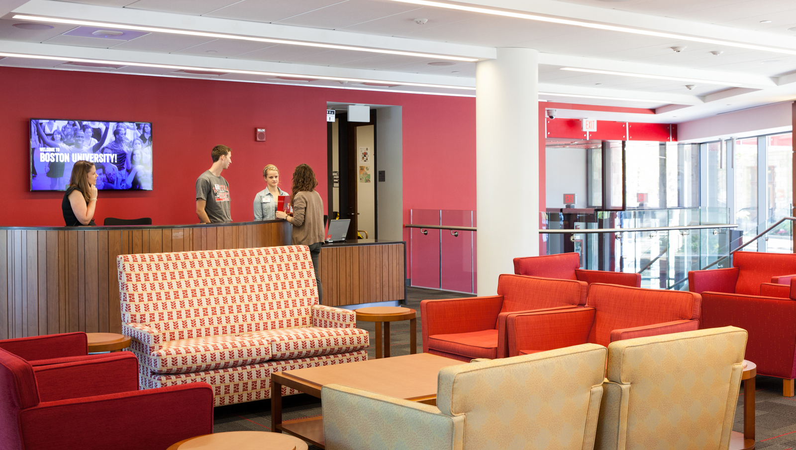 Bu Leventhal Admissions Center Interior lounge area