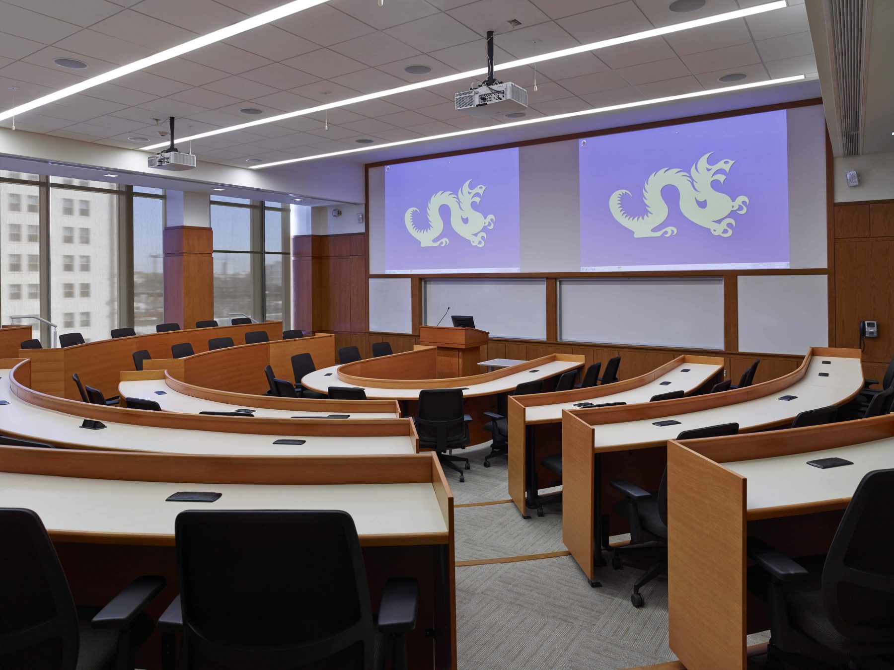 Drexel Lebow College Classroom with projectors
