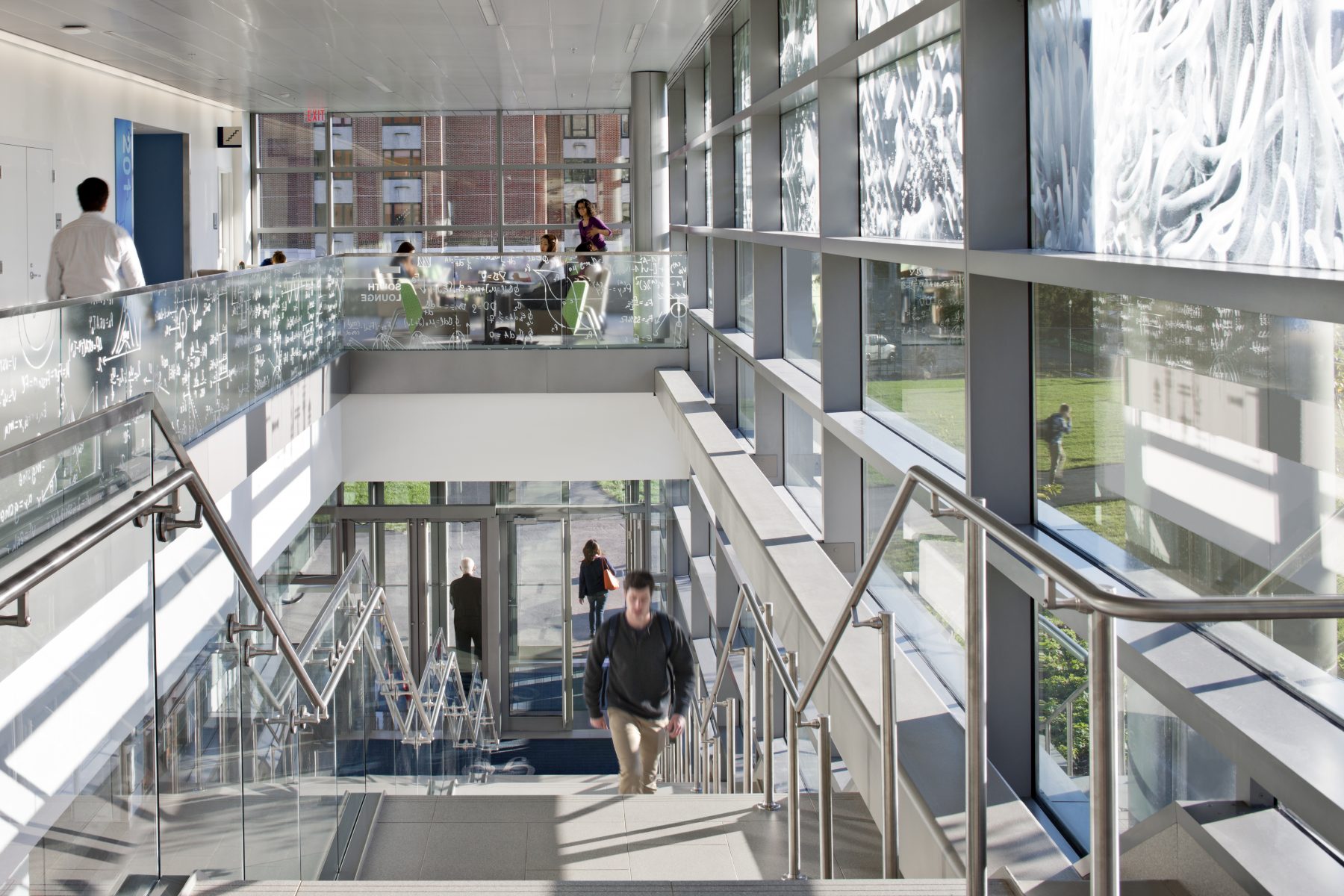 Georgetown Regents Hall Staircase with students walking up