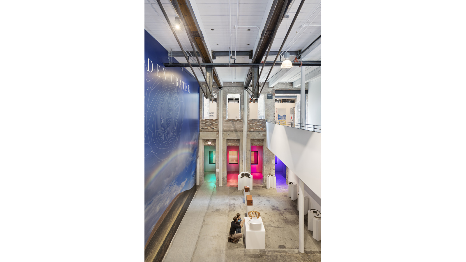 Mass Moca Interior Gallery, view from second floor looking down