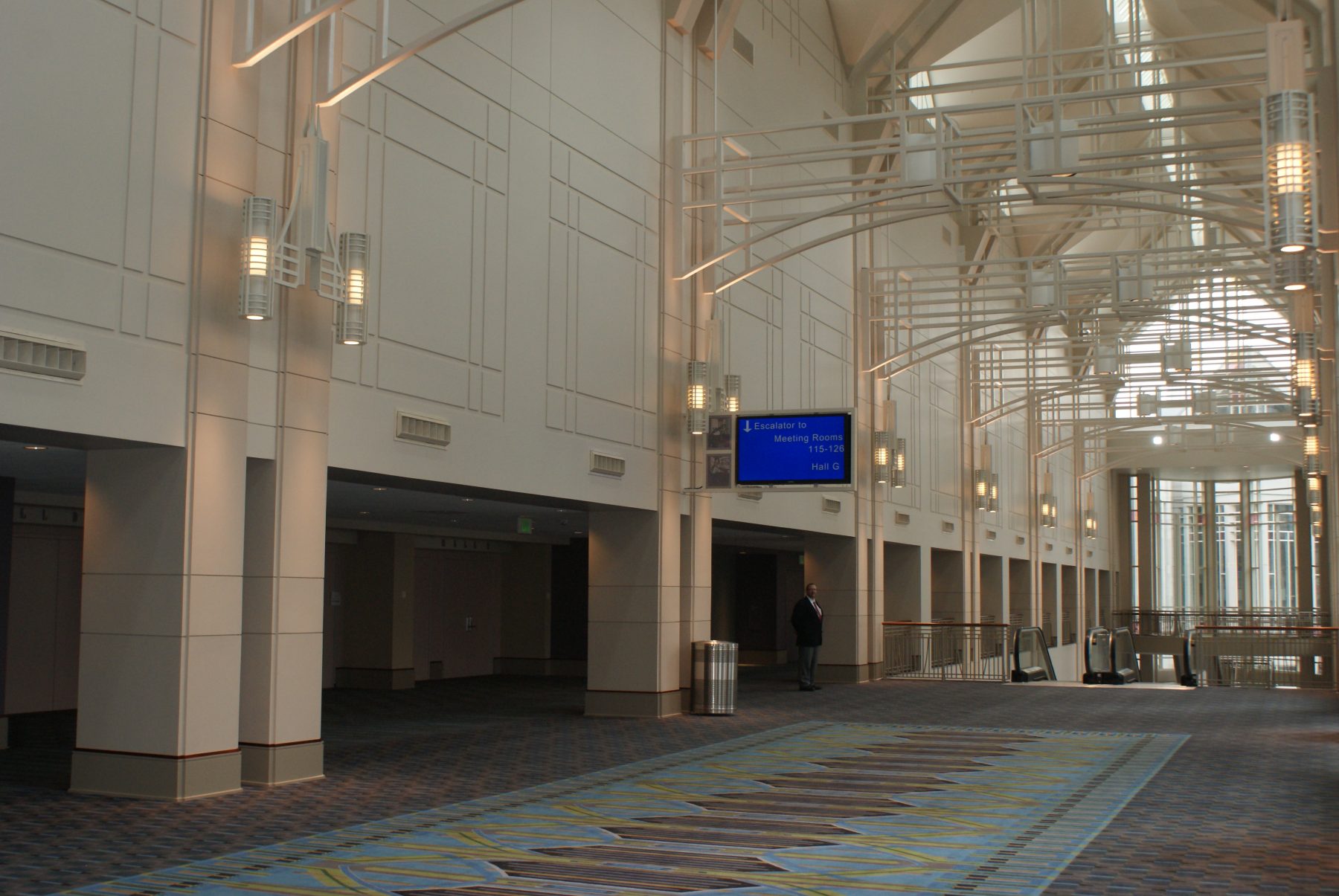 Pennsylvania Convention Center Interior hallway, with directions to meeting rooms