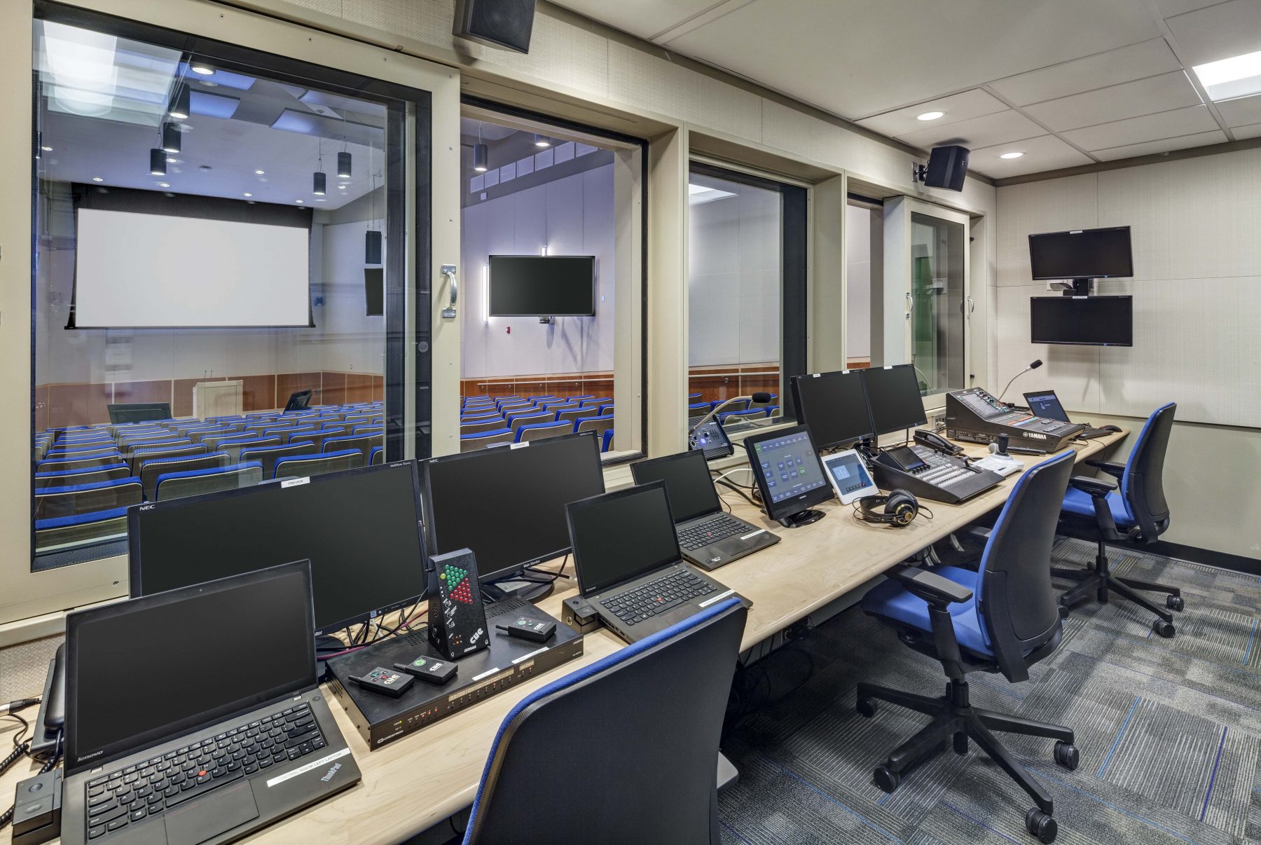 Pfizer Groton Auditorium Control Room Acentech