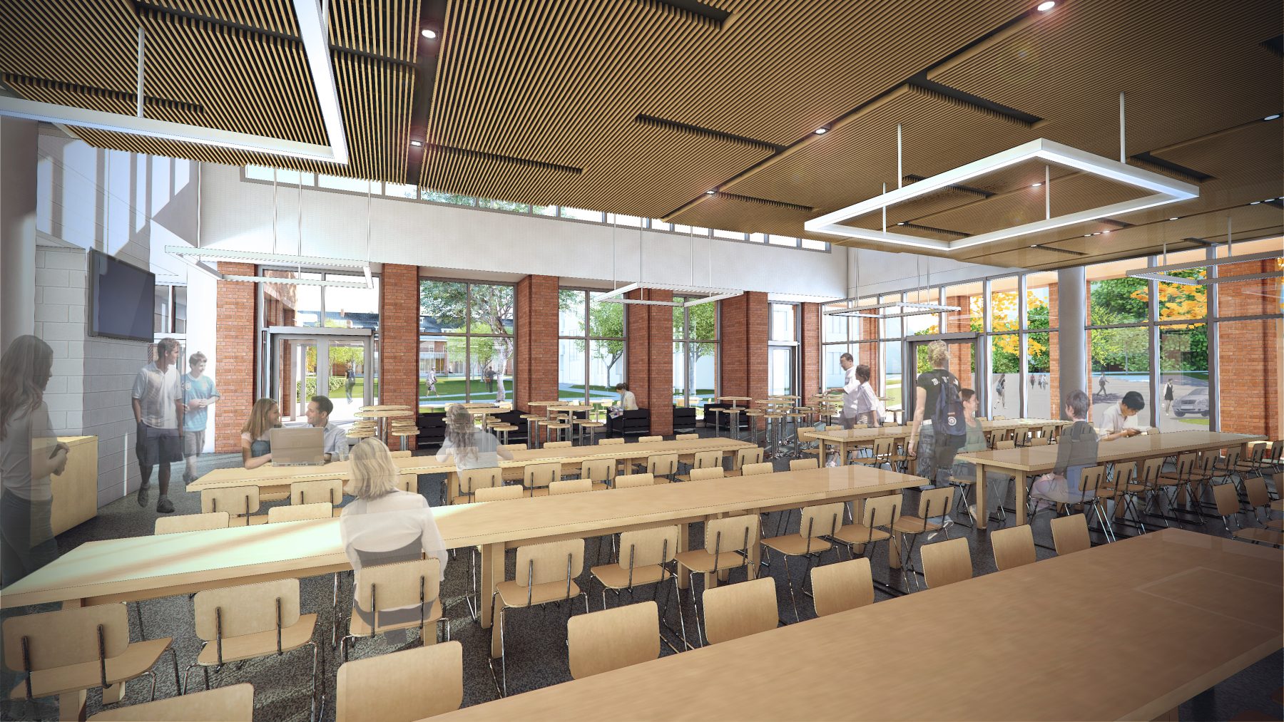 Shipley School Commons desk area