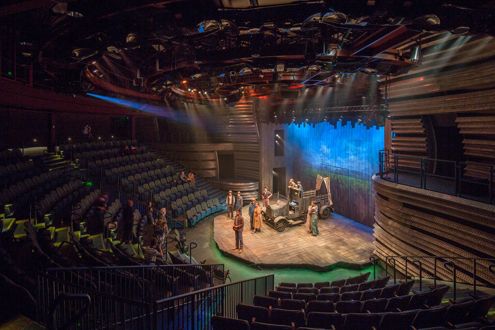 University Southern Indiana Teaching Theater during a play rehearsal