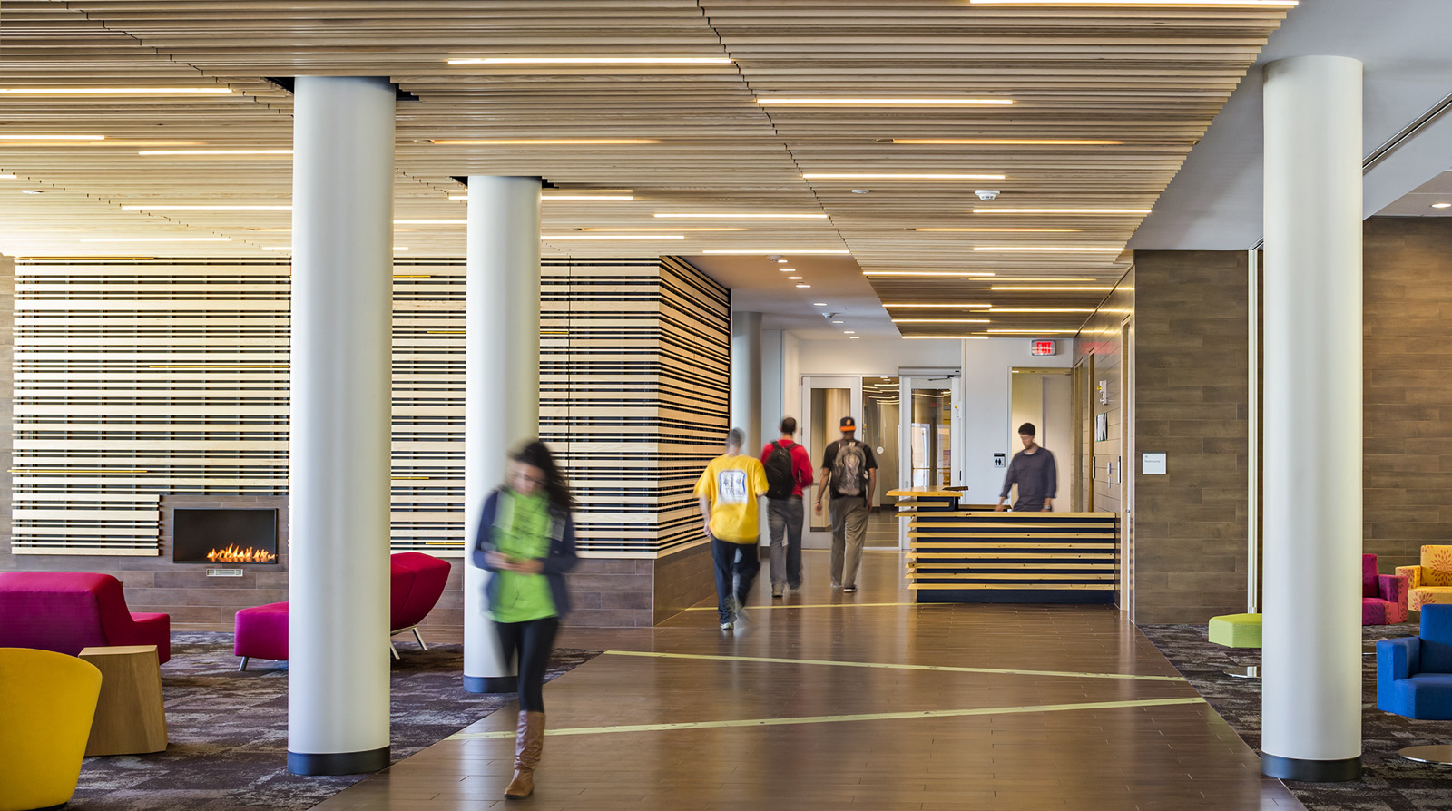 Westfield State University Hall, lobby area