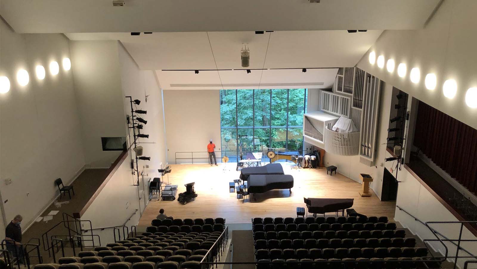 Swarthmore College Lang Music Building Renovation Recital Hall view from Seats