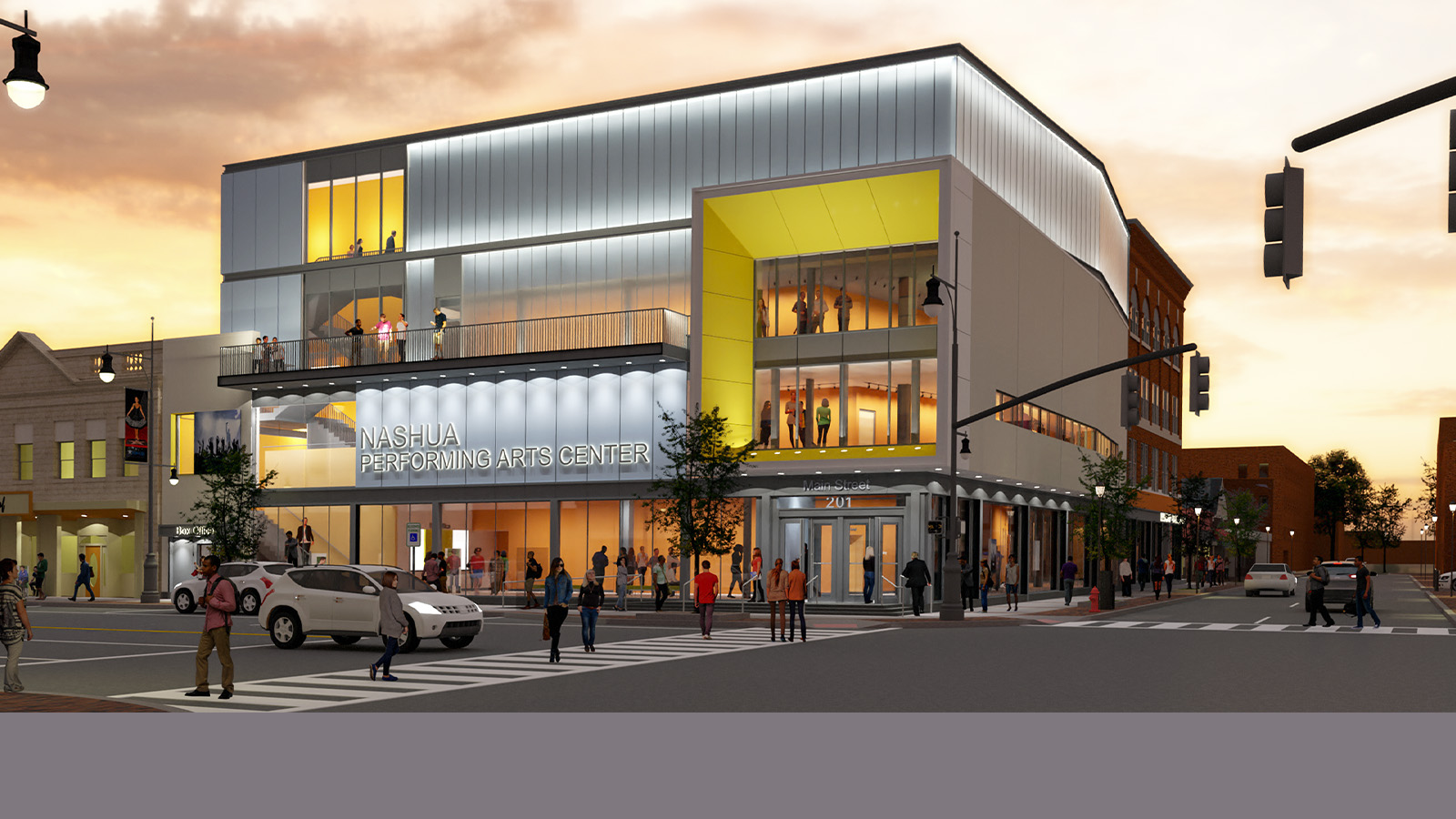 Nashua Center for the Arts exterior rendering