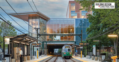 Designing a building with a train running through it